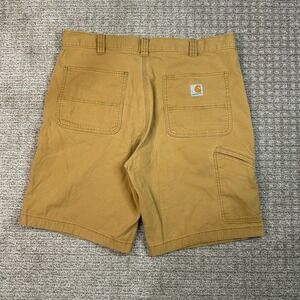 Carhartt Mens Relaxed Fit Canvas Work Shorts Brown 102514 918 Size 36 Y2K